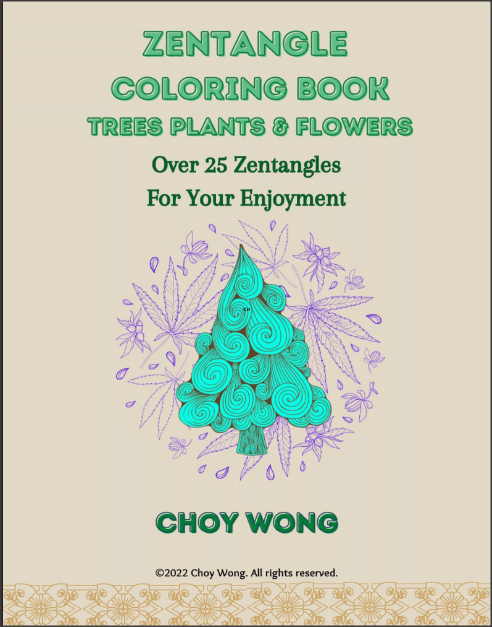 Trees, Plants & Flowers Zentangle Coloring Book